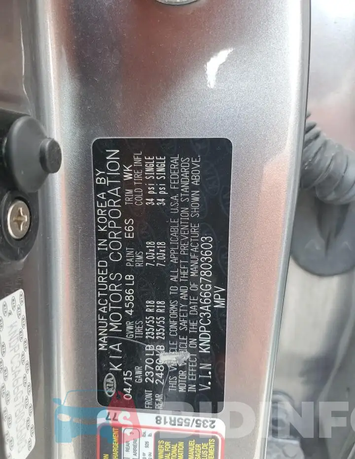 KNDPC3A66G7803603 Photo# 14