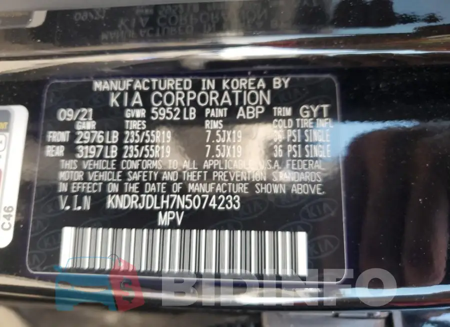 KNDRJDLH7N5074233 Photo# 14