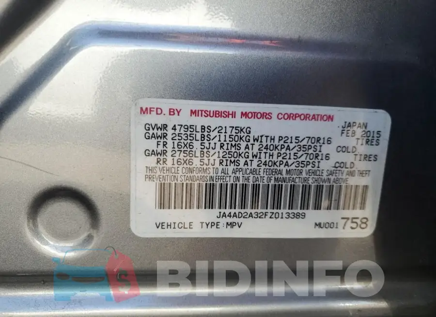 JA4AD2A32FZ013389 Photo# 13