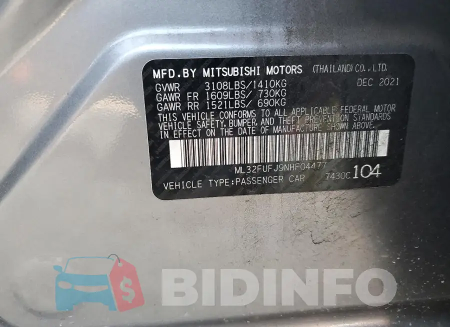 ML32FUFJ9NHF04477 Photo# 13