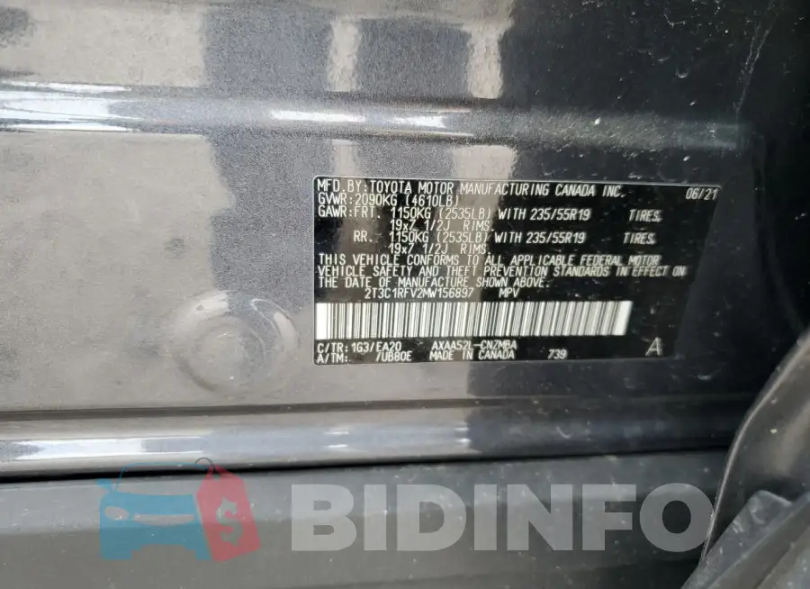 2T3C1RFV2MW156897 Photo# 12