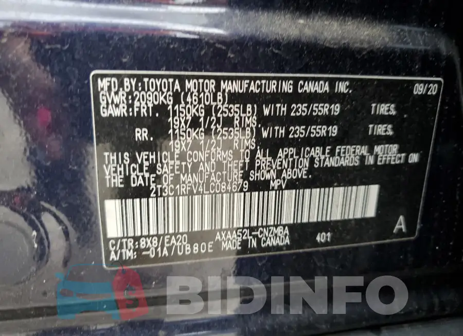 2T3C1RFV4LC084679 Photo# 14