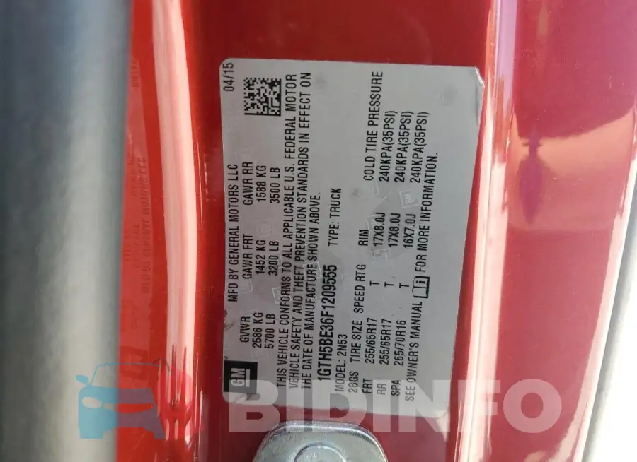1GTH5BE36F1209555 Photo# 13