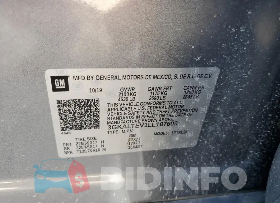 3GKALTEV1LL187603 Photo# 13