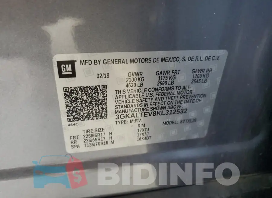 3GKALTEV8KL312532 Photo# 13
