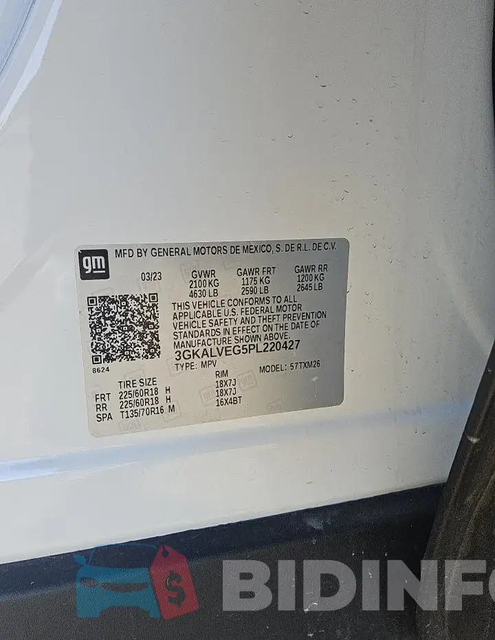 3GKALVEG5PL220427 Photo# 13