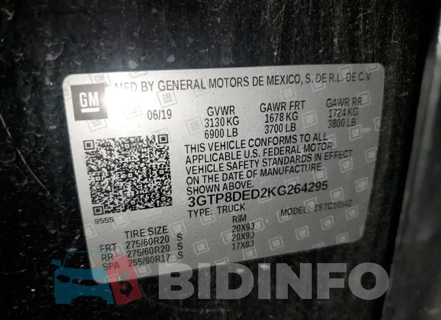3GTP8DED2KG264295 Photo# 12