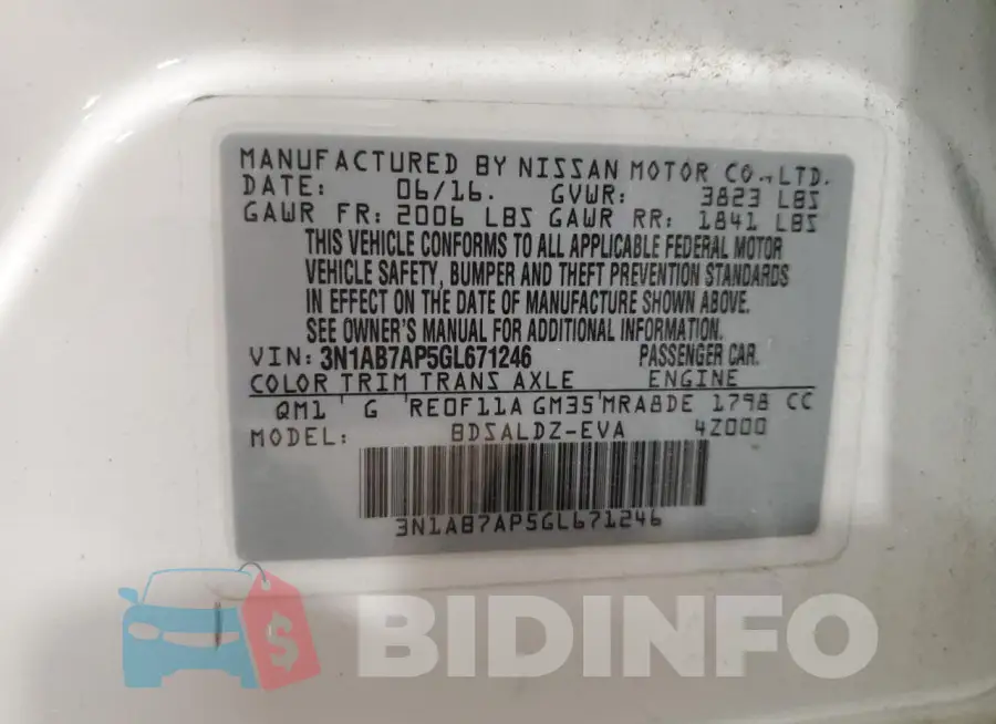 3N1AB7AP5GL671246 Photo# 12