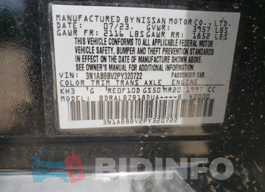 3N1AB8BV2PY320722 Photo# 13