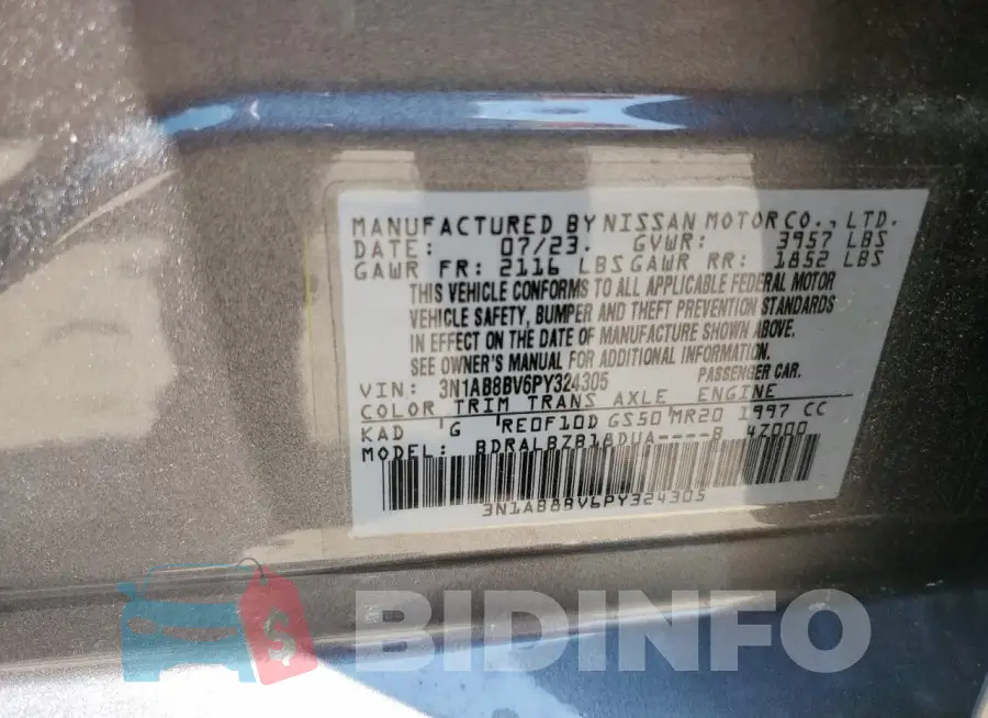 3N1AB8BV6PY324305 Photo# 12