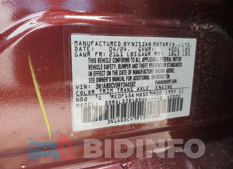 3N1AB8CV9RY344582 Photo# 13
