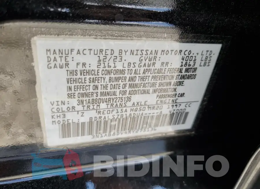3N1AB8DV4RY275136 Photo# 12