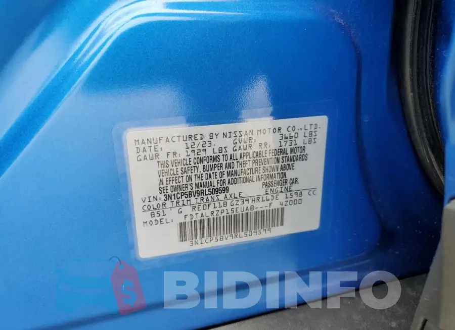 3N1CP5BV9RL509599 Photo# 12