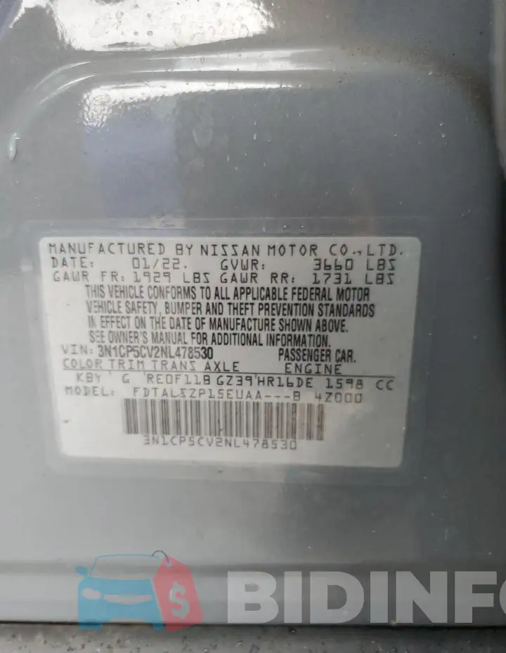 3N1CP5CV2NL478530 Photo# 12