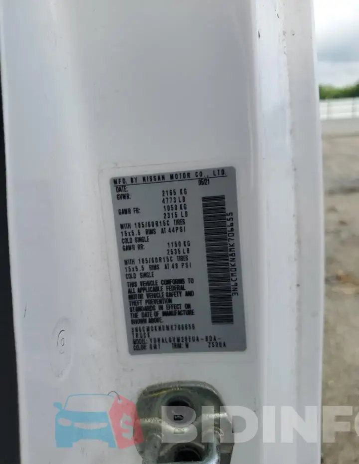 3N6CM0KN8MK706655 Photo# 13