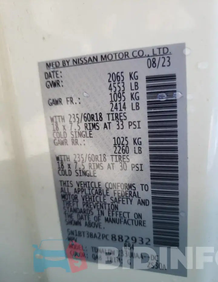 5N1BT3BA2PC882932 Photo# 13
