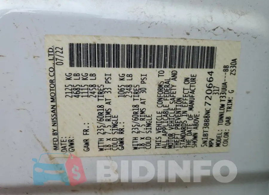 5N1BT3BB8NC720664 Photo# 14