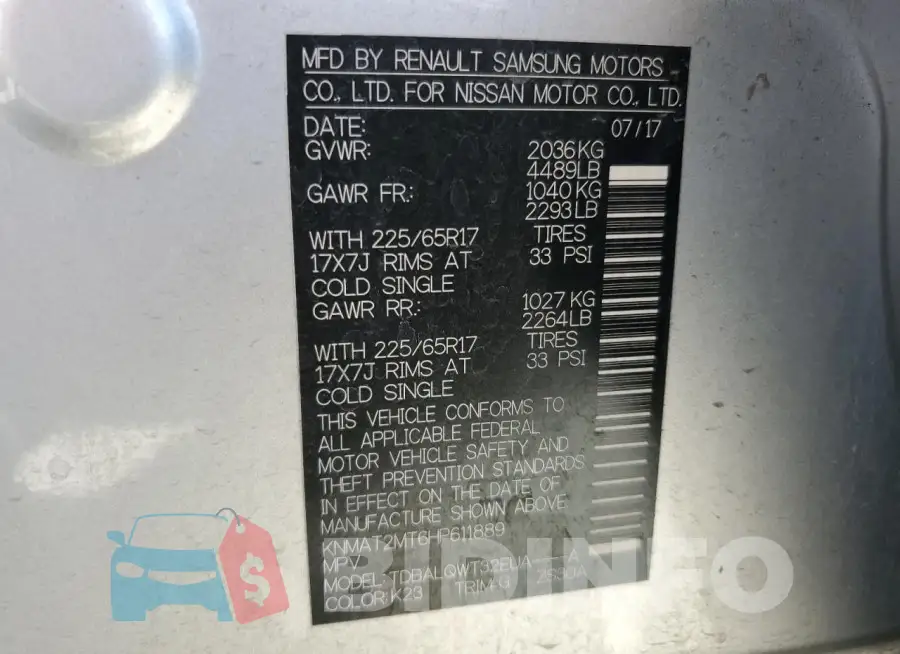 KNMAT2MT6HP611889 Photo# 13