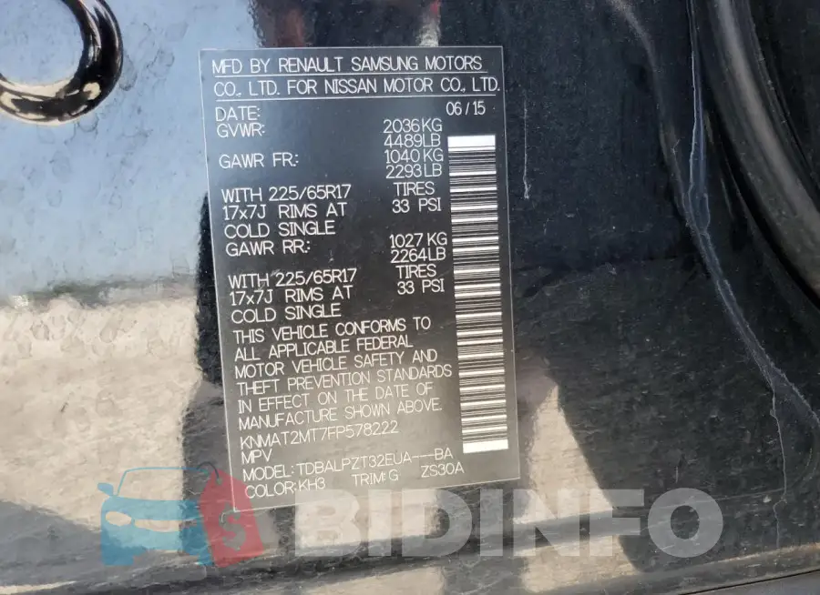 KNMAT2MT7FP578222 Photo# 14