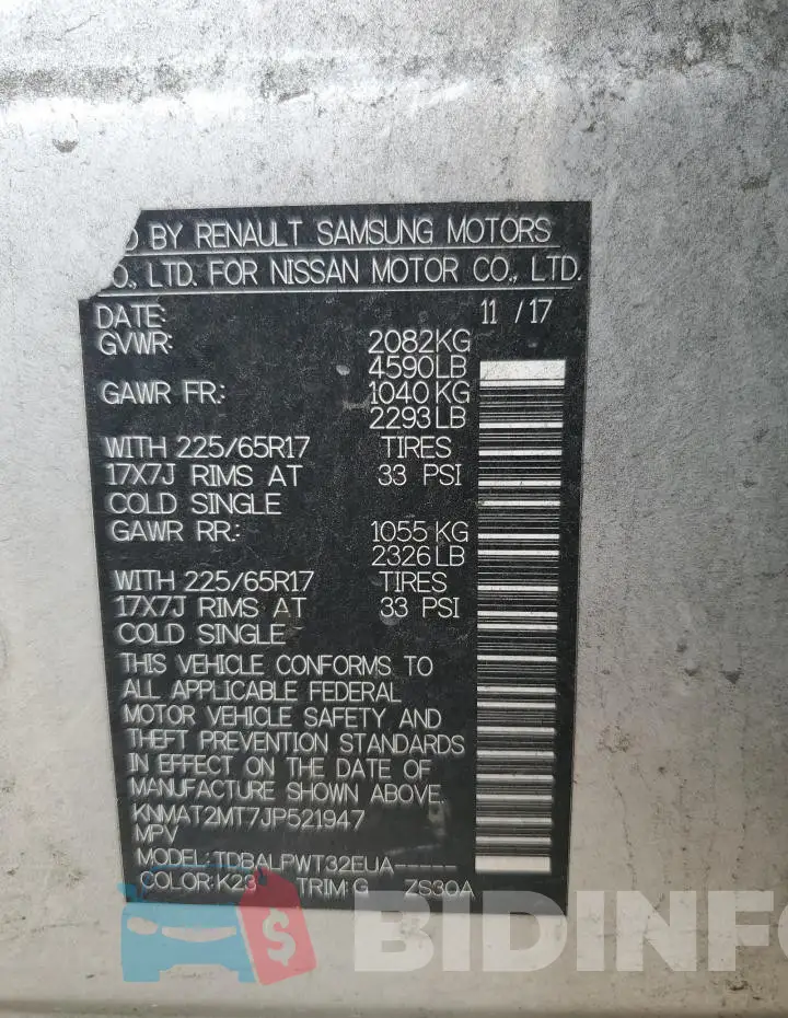KNMAT2MT7JP521947 Photo# 13