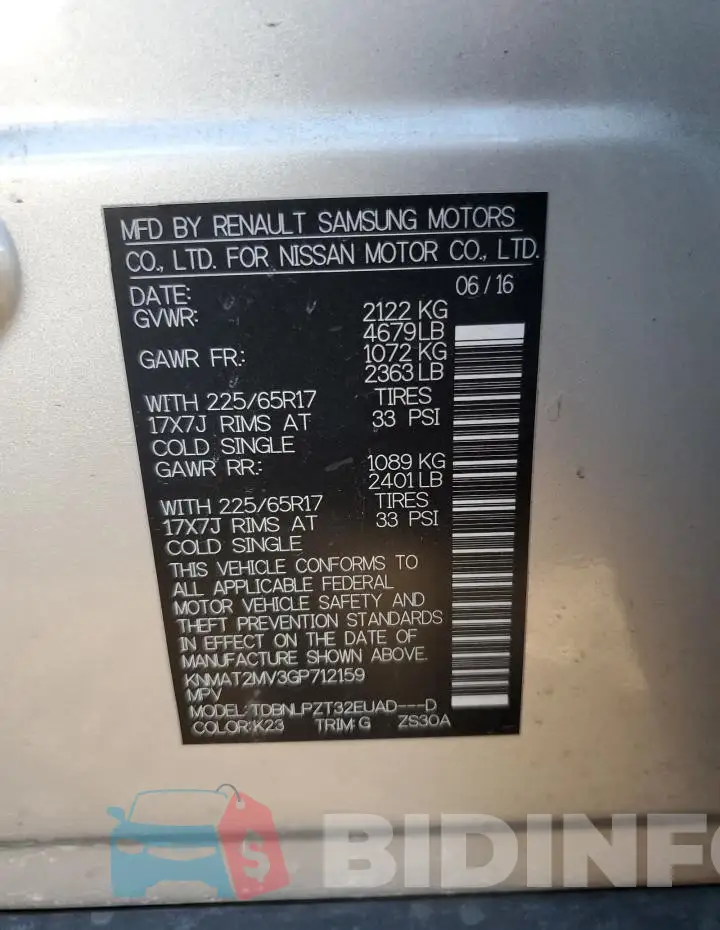 KNMAT2MV3GP712159 Photo# 12