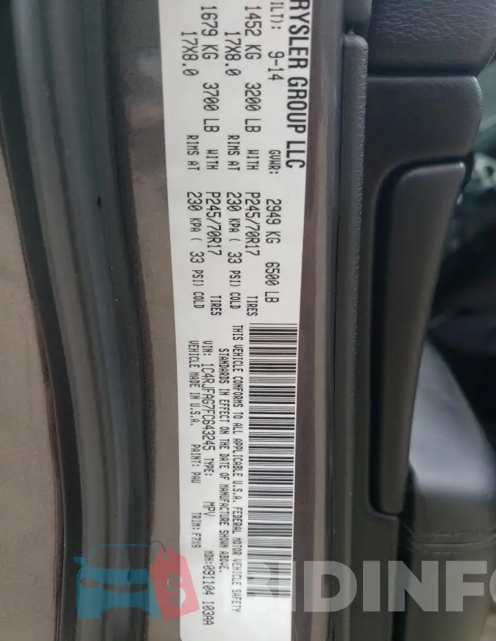 1C4RJFAG7FC643245 Photo# 13