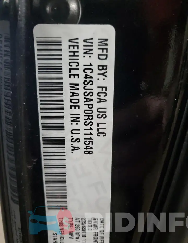 1C4SJSAP0RS111548 Photo# 14