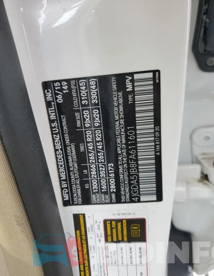 4JGDA5JB8FA611601 Photo# 12