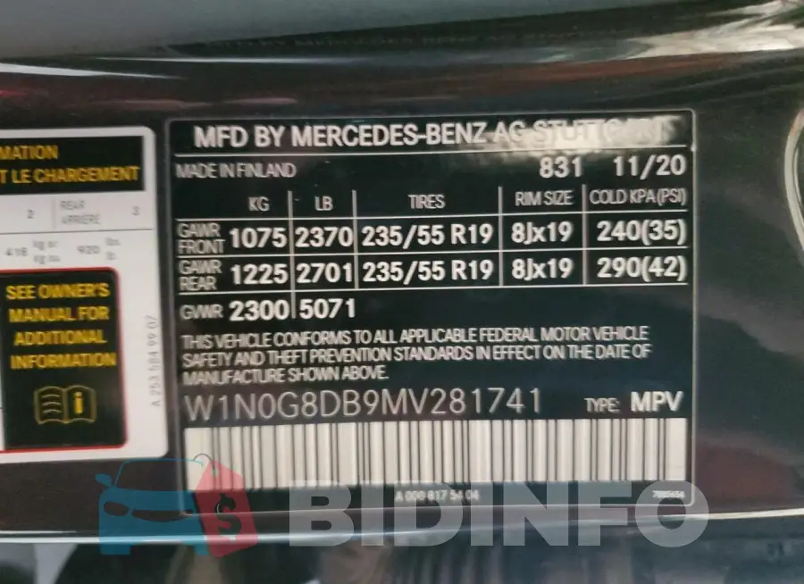 W1N0G8DB9MV281741 Photo# 12