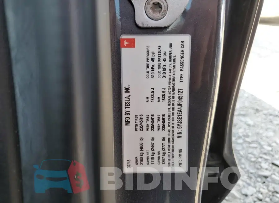 5YJ3E1EA4JF045127 Photo# 12