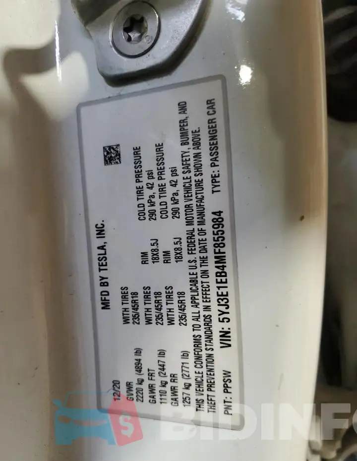 5YJ3E1EB4MF855984 Photo# 13