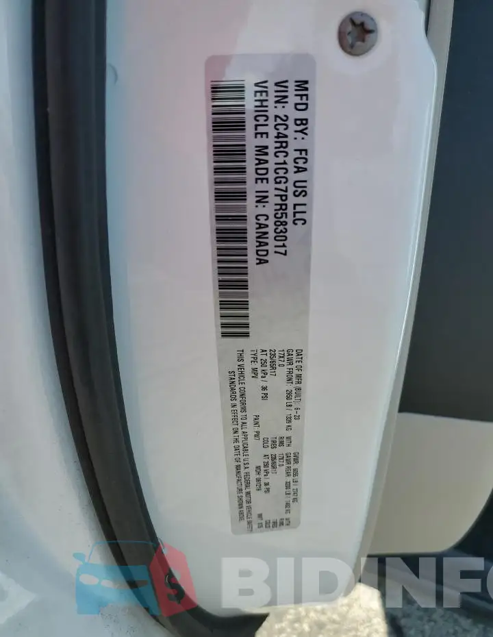 2C4RC1CG7PR583017 Photo# 13