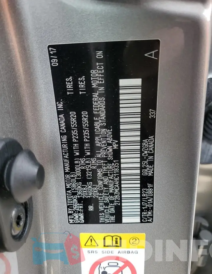 2T2BZMCA4HC118351 Photo# 13