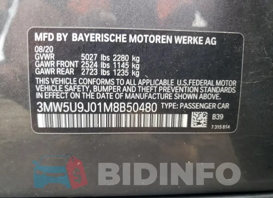 3MW5U9J01M8B50480 Photo# 12
