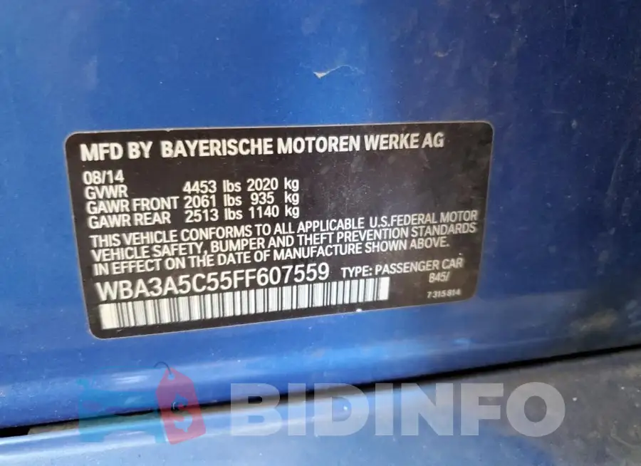 WBA3A5C55FF607559 Photo# 13