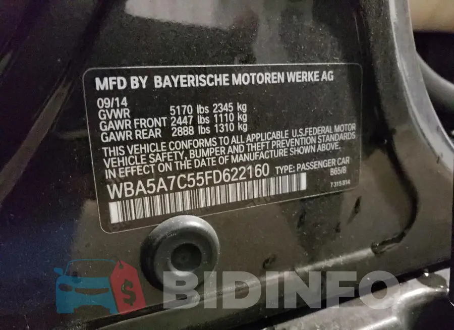 WBA5A7C55FD622160 Photo# 12