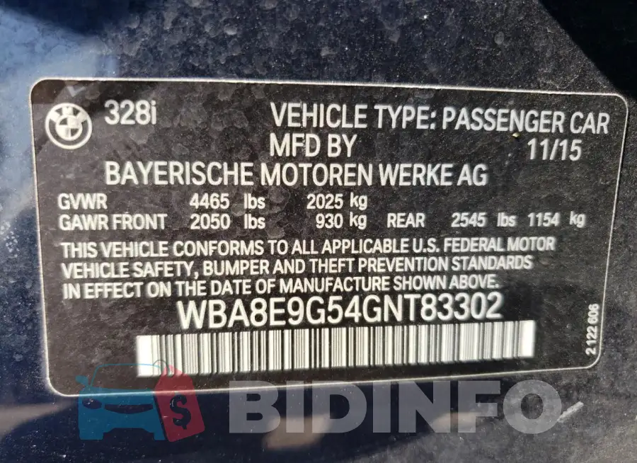 WBA8E9G54GNT83302 Photo# 13