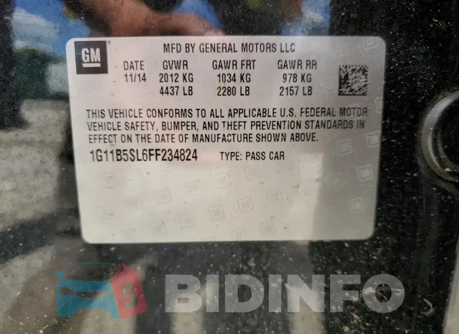 1G11B5SL6FF234824 Photo# 12