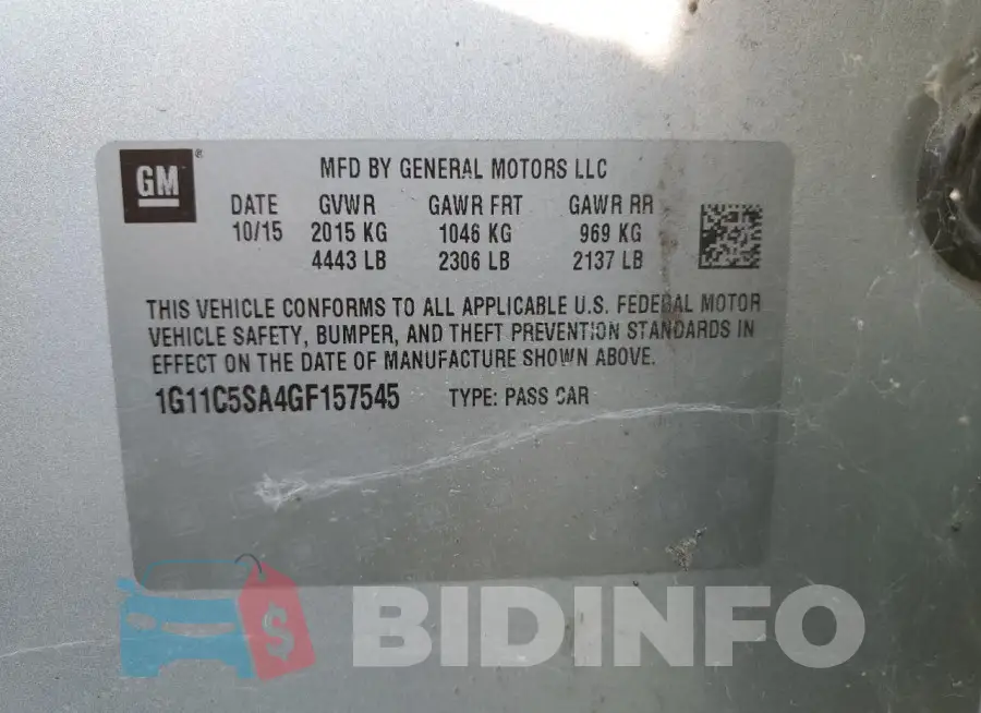 1G11C5SA4GF157545 Photo# 12