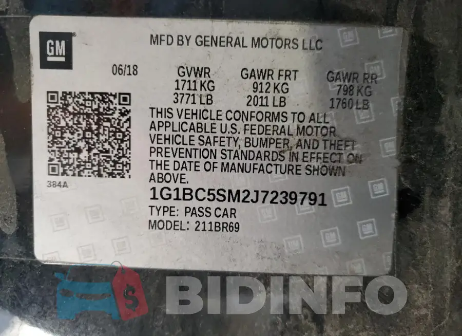 1G1BC5SM2J7239791 Photo# 13