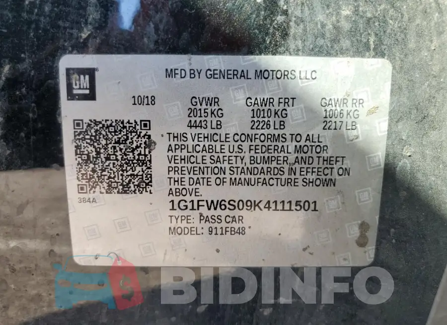 1G1FW6S09K4111501 Photo# 12