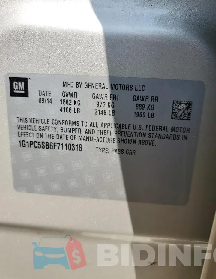 1G1PC5SB6F7110318 Photo# 12