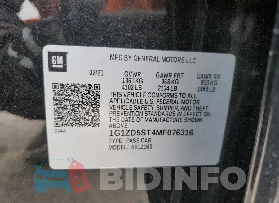 1G1ZD5ST4MF076316 Photo# 12