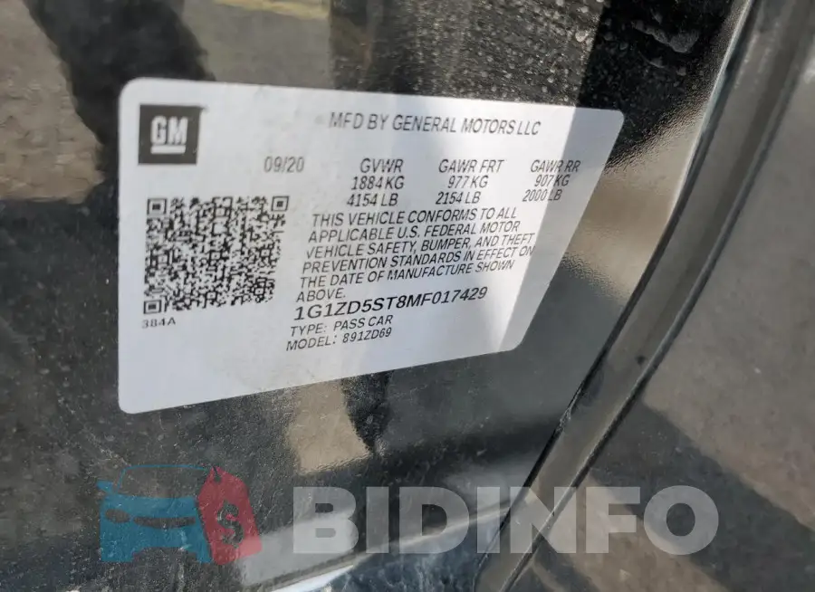 1G1ZD5ST8MF017429 Photo# 12