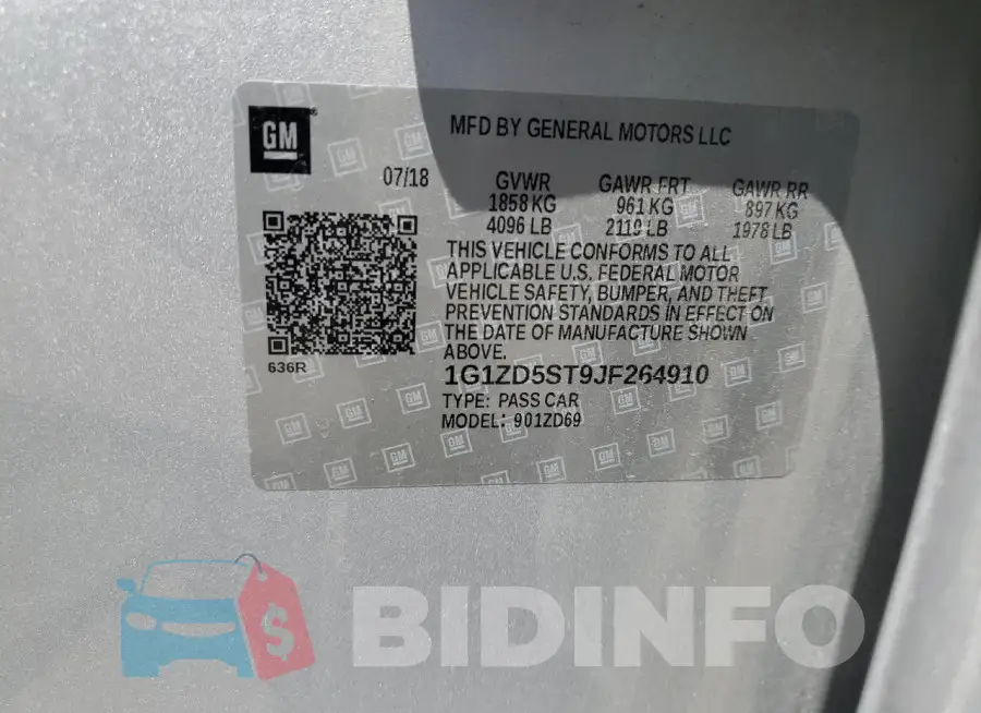 1G1ZD5ST9JF264910 Photo# 12