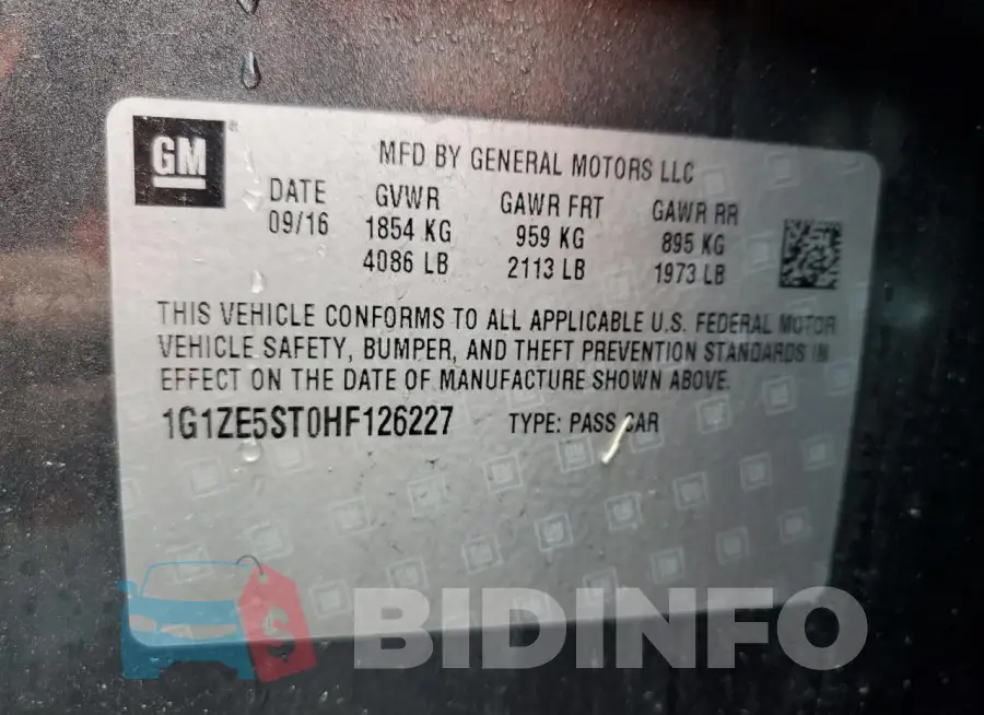 1G1ZE5ST0HF126227 Photo# 12