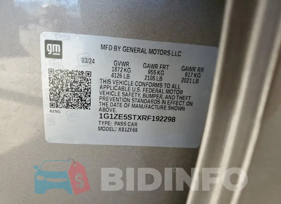 1G1ZE5STXRF192298 Photo# 12