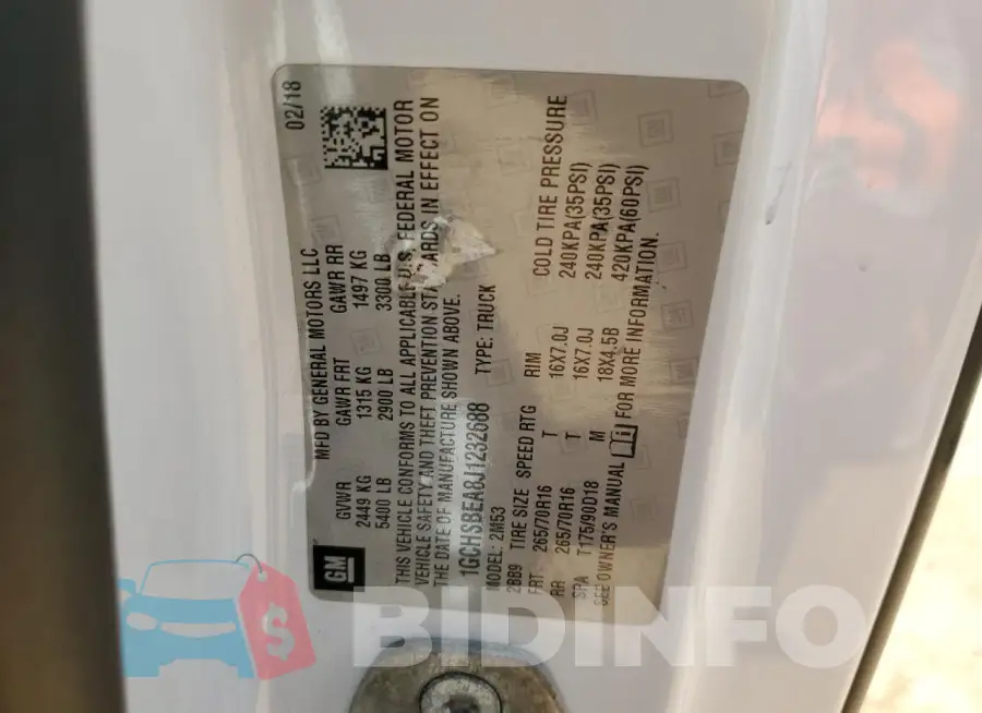 1GCHSBEA8J1232688 Photo# 12