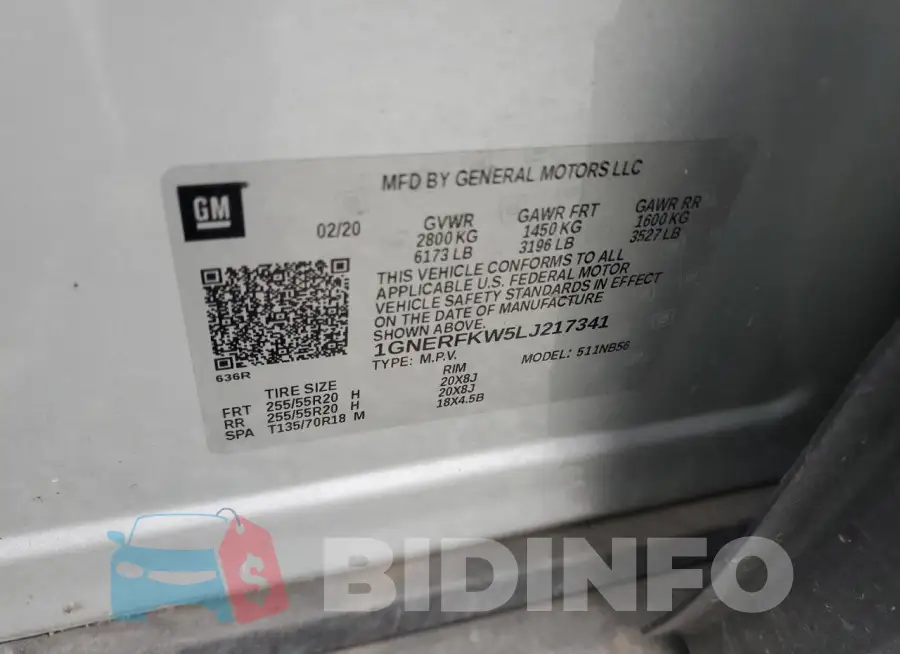 1GNERFKW5LJ217341 Photo# 13