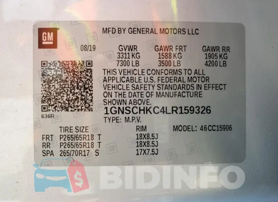 1GNSCHKC4LR159326 Photo# 13